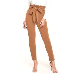 Paperbag Camel Colored Pants